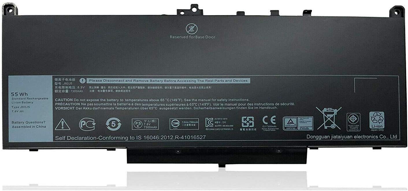 J60J5 Battery Compatible with Dell Latitude E7470 E7270 7470 7270 7.6v 6870mAh 55wh